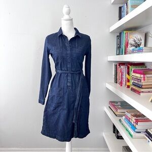 Whistles Carrie denim style shirt dress size 4